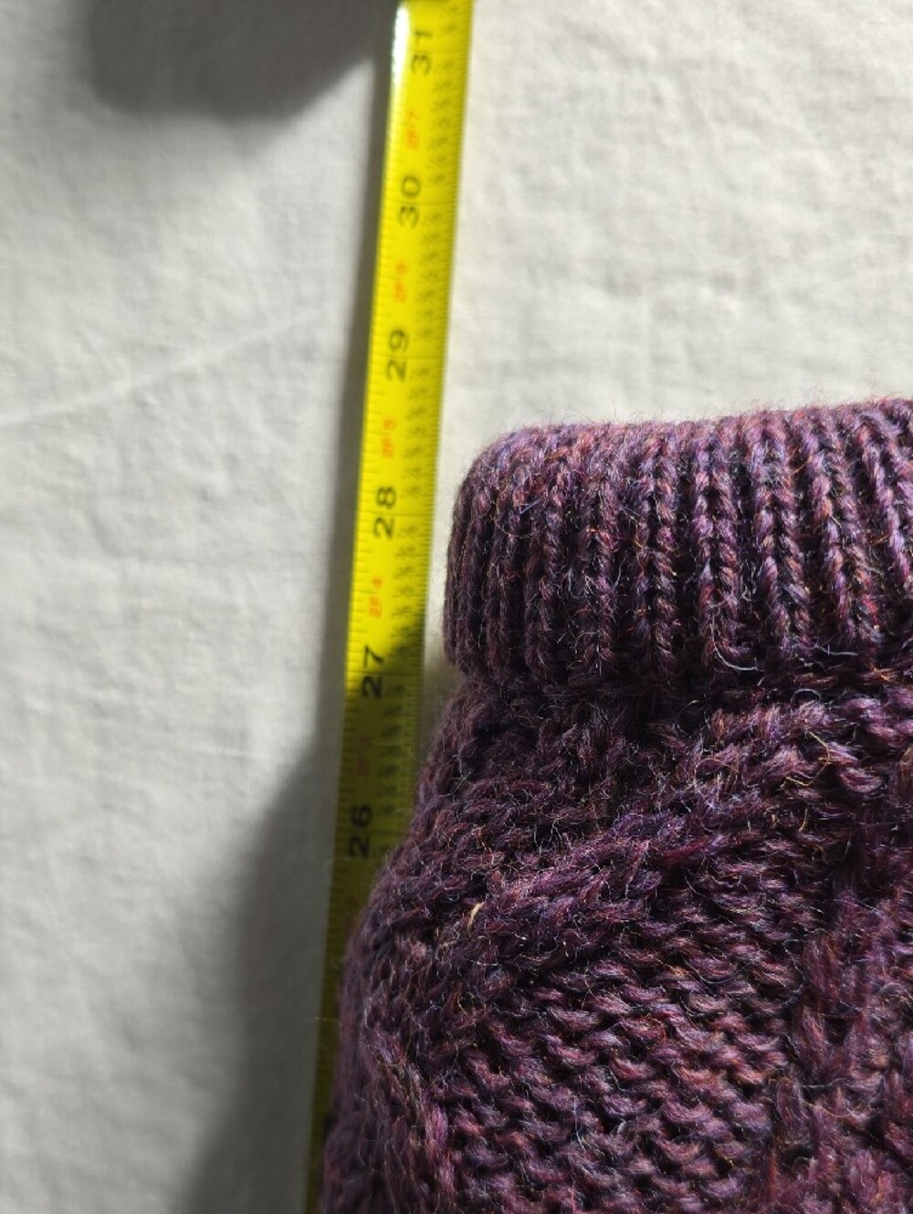 Aran Crafts Men's Cable Crewneck Sweater - Plum - Picture 8 of 8